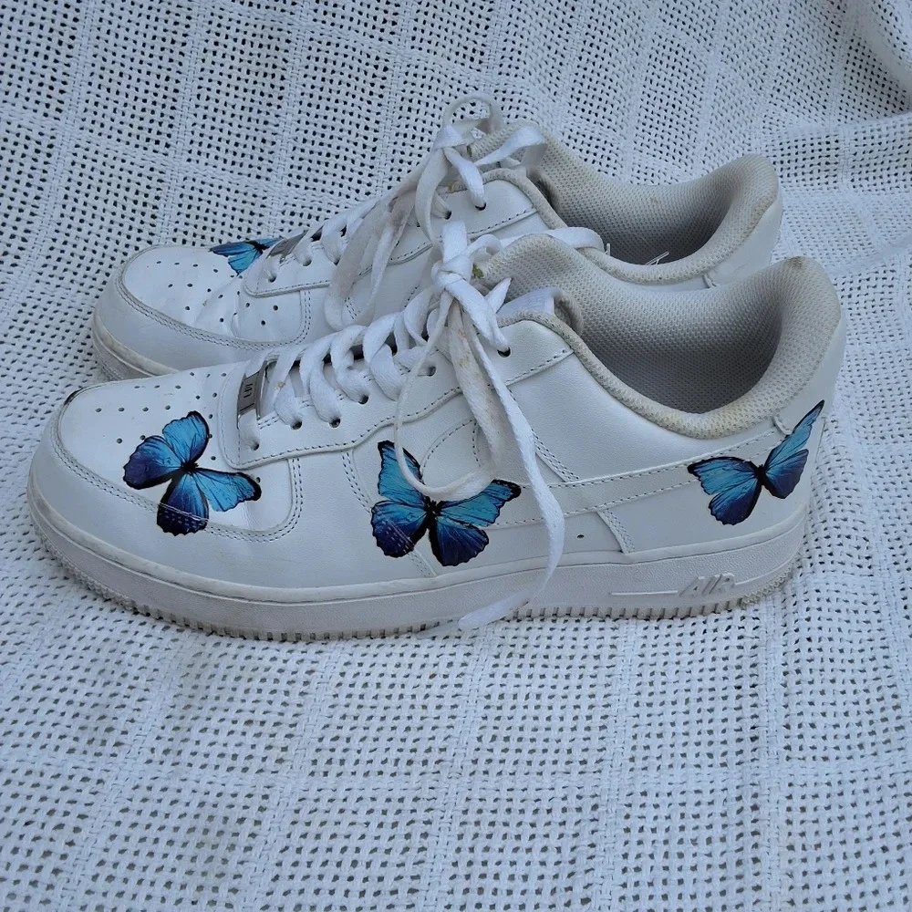 Nike Air Firce Custom Butterfly Sneakers 9